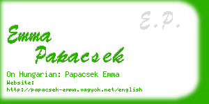 emma papacsek business card